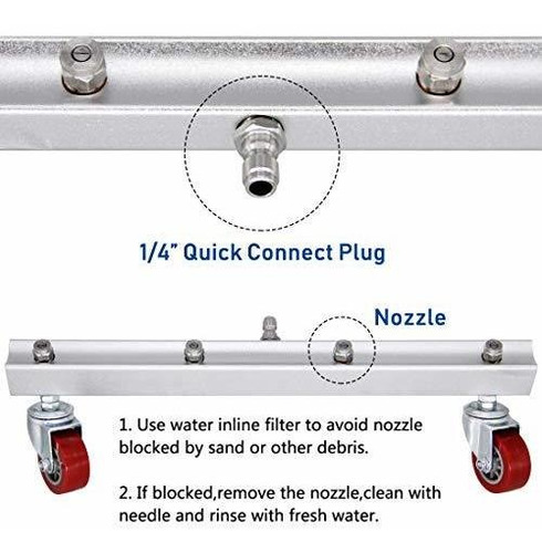 Limpiador Tren Rodaje Para Lavadora Presion 16 Escoba Agua