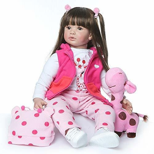 Pinky Reborn Toys Conjunto De Jirafa Reborn Baby Dolls Toddl