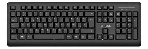 Teclado Inalambrico Negro Usb Oficina Etheos Qwerty Español