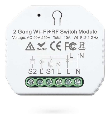 Modulo Interruptor Wifi Vhome 2canales Circuito 924 Vshop