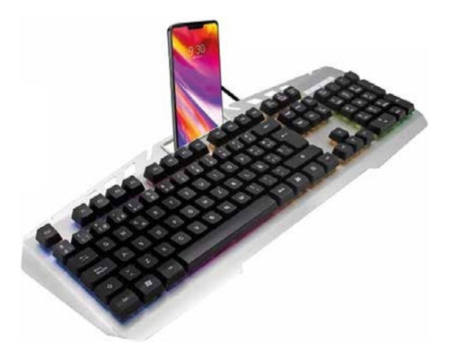 Teclado Retroiluminado Con Dock Para Celular