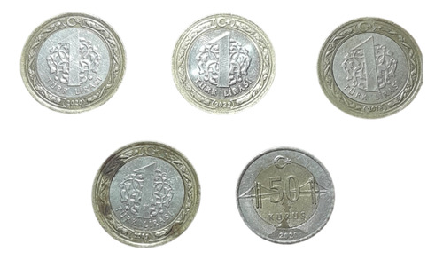 Monedas Turcas De 50 Y 1