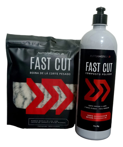 Composto Fast Cut 1kg + Boina De Lã C/ Inter 6 Politriz