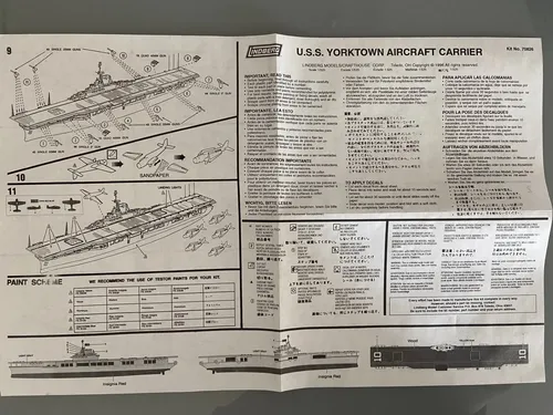 Uss Yorktown Ii (porta-aviões Usn). Esc 1/525. Lindberg | Frete grátis
