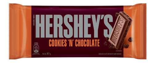 Chocolate ao Leite Cookies 'n' Chocolate Hershey's  pacote 87 g