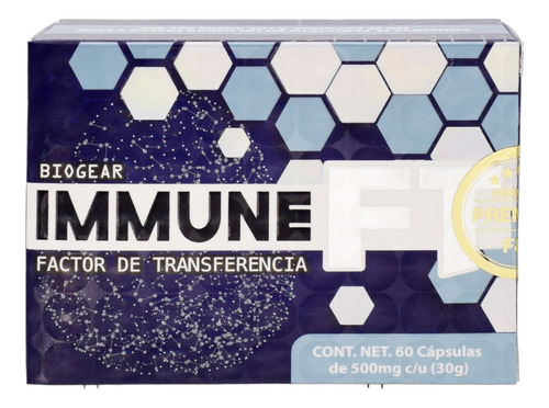 Immuneft Factor De Transferencia 60 Cápsulas Biogear 1 Caja