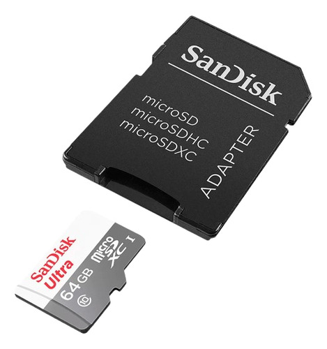 Cartão De Memória Micro Ultra Com Adaptador Sd 64gb