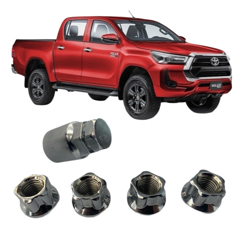 Birlos De Seguridad Toyota Hilux 2006-2021 Acero Solido