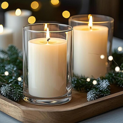 Conjunto De 6, 2.75 X 3.25 Velas Sin Perfume, Velas De Pil