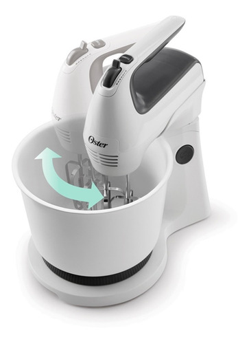 Imagen 3 de 4 de Batidora De Mano Y Pedestal Oster Fpsths3610 Giratoria 250w Color Blanco