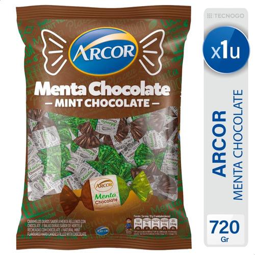 Caramelos Arcor Menta Chocolate Rellenos - Mejor Precio