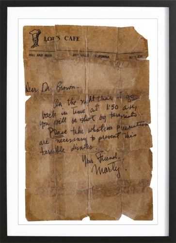 Cuadro Volver Al Futuro 20x25 - Carta De Marty Mcfly (1955)