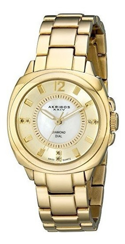 Reloj De Mujer Akribos Xxiv Con 6 Diamantes.