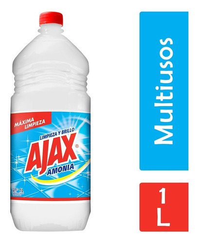 Limpiador Multiusos Ajax Amonia Limpieza Y Brillo 1 Litro