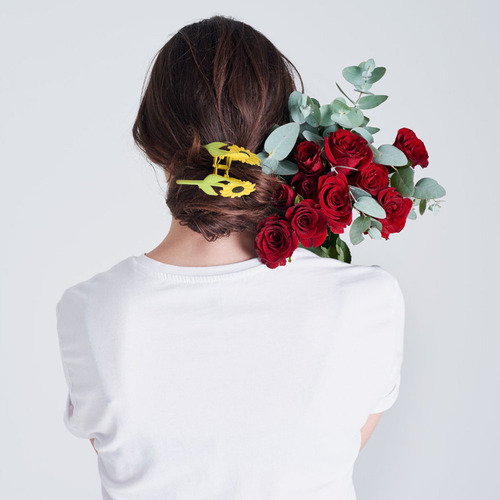 Pinza For El Pelo Con Forma De Tulipán Con Forma De Flor, 2