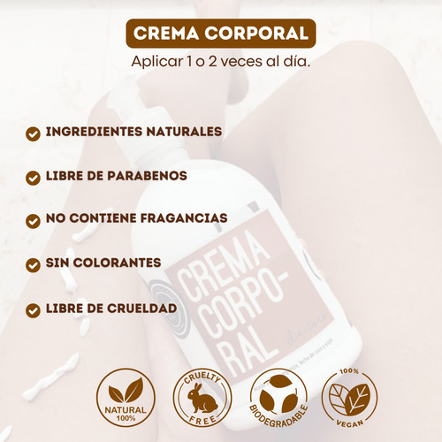 Crema Corporal, Kokos Organic, Protección Solar Fps15 500 Ml Coco