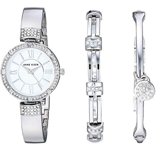 Anne Klein Women's Premium Crystal Accented Watch And Bracel