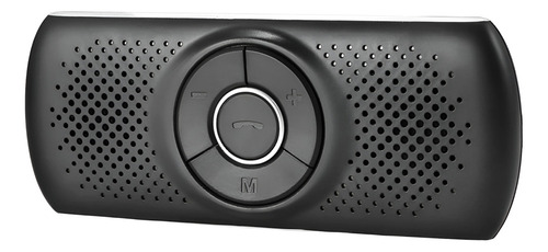 Altavoz Música Manos Libres Automóvil 2 Parlantes Ranura Sd Color Plateado Luz Azul