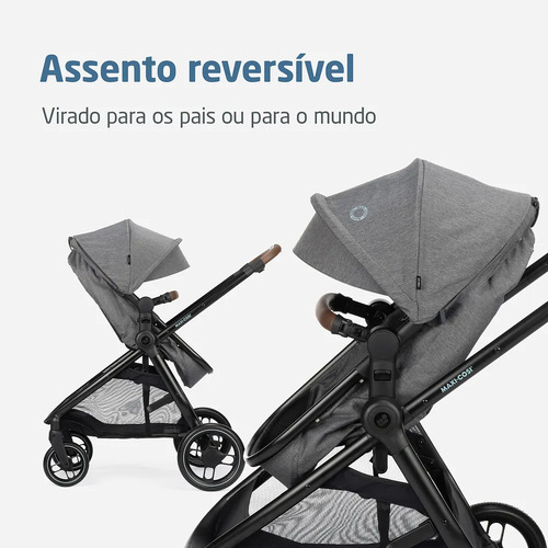 Carrinho De Bebê Maxi-cosi (sem Uso) Anna 3 - Passeio Cinza-escuro Preto (Usado)