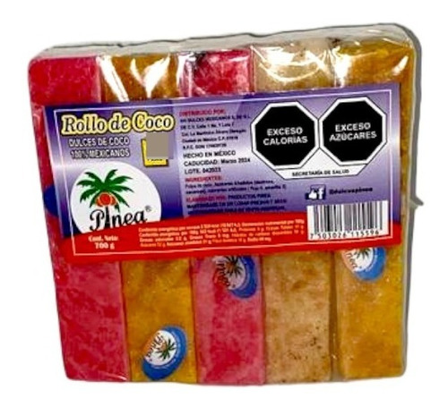 Cocada Sabor: Piña, Leche Y Alfagor Dulces Mexicanos Coco 5p