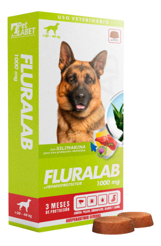 Fluralab 3m 20-40kg + Desparasitante Mensual Vino