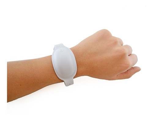 Imagen 2 de 6 de Pulseras Sanitizante Alcohol Gel Adultos Blanca Luminares