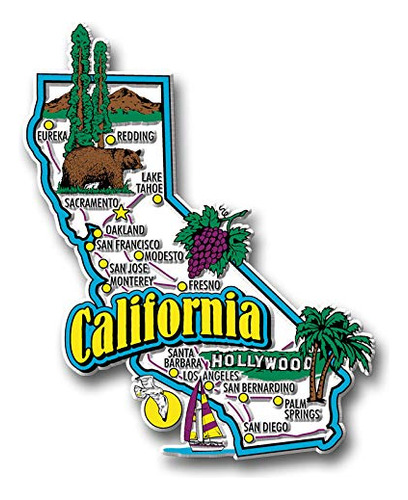 Imán De California Jumbo State De Classic Magnets, Coleccion