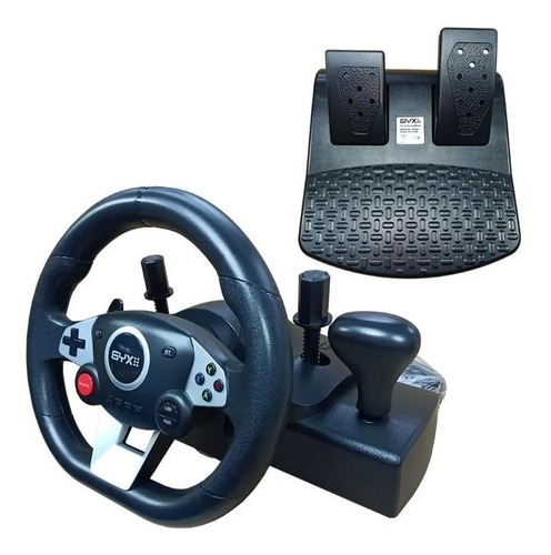 Imagen 1 de 4 de Combo Volante + Pedales De Carreras Syx Pc Ps4 Xbox Gamer