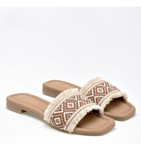 Sandalias Dama Mora Tierra Latte Camel 125-463