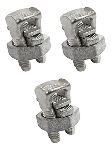 Conector Parafuso Fendido Bimetálico Split Bolt 50mm Com 3un