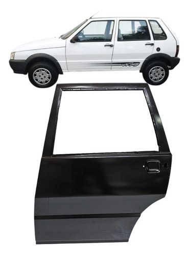 Porta Traseira Esquerda Fiat Uno 4p 04/13 51810442 Nova Org