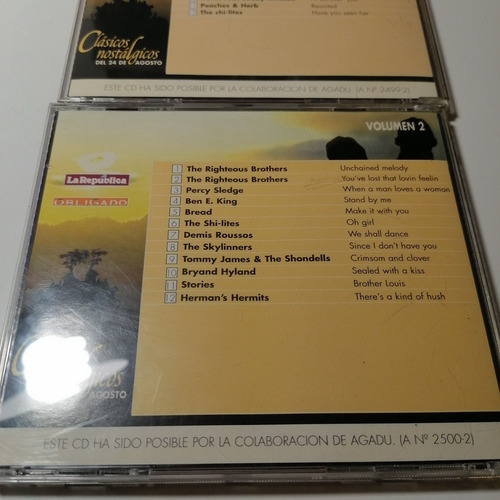 Imagen 3 de 3 de Clásicos Noche De La Nostalgia Uruguay 2 Cd