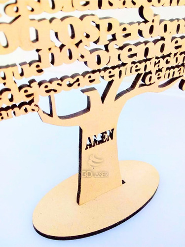 Imagen 3 de 4 de Árbol Padre Nuestro / Souvenir Comunión - Mdf / Fibrofacil