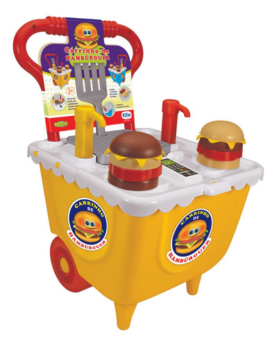 Kit Carrinho Comida Lanche Brinquedo Infantil Gigante Luxo