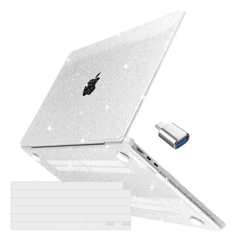 Funda Batianda Para Macbook Air 13 M2 + C/teclado Glitter C