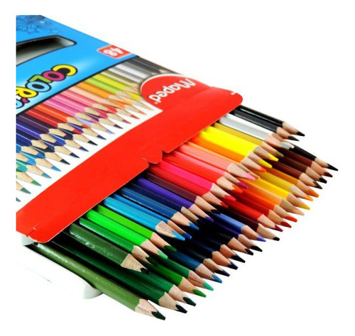 Lapis De Cor Triangular Maped Color Pets - 48 Cores