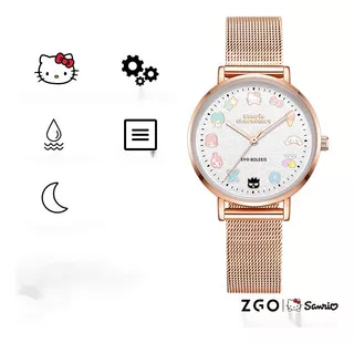 Reloj Sanrio Original Auténtico De Hello Kitty, Resistente A