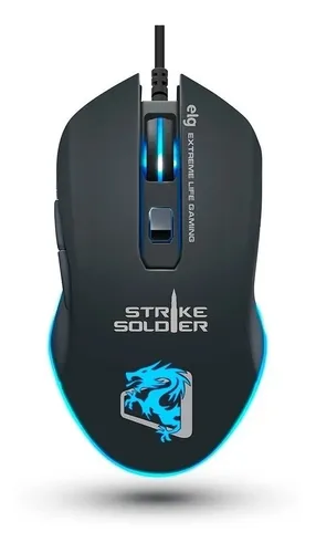 Mouse Gamer Strike Soldier 4800dpi Mgss 1000hz/1ms Preto