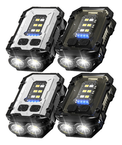 4pc Llavero, Linterna, Linterna De Mano, 8 Modos De Luz Led,