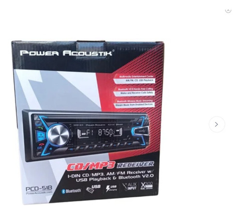 Autoestéreo Power Acoustik Pl-51b Con Bluetooth, Sd, Aux,usb