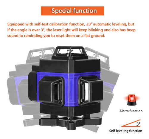 Herramienta Multifuncional 4d, 16 Líneas, Láser, 3°, Autoniv