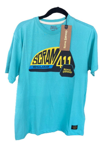 Royal Enfield Scram Tank T-shirt Blue