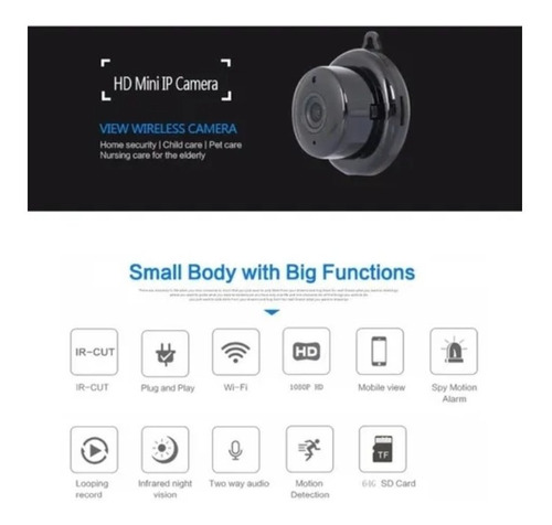 Imagen 5 de 7 de Mini Cámara Espía Hd 1080p Ip Wifi Visión Nocturna Imán