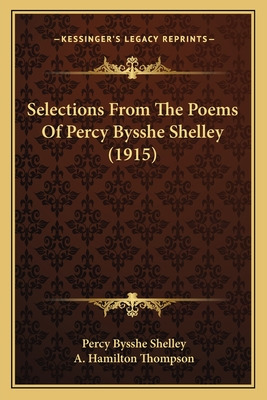 Libro Selections From The Poems Of Percy Bysshe Shelley (...