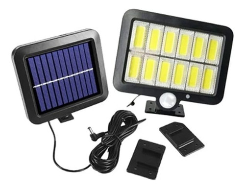 Foco Solar Exterior Con Sensor Gl-120cob Y Panel Separado 