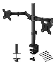 Comprar Soporte Doble 2 Monitores Escritorio Articulado Y Regulable Negro