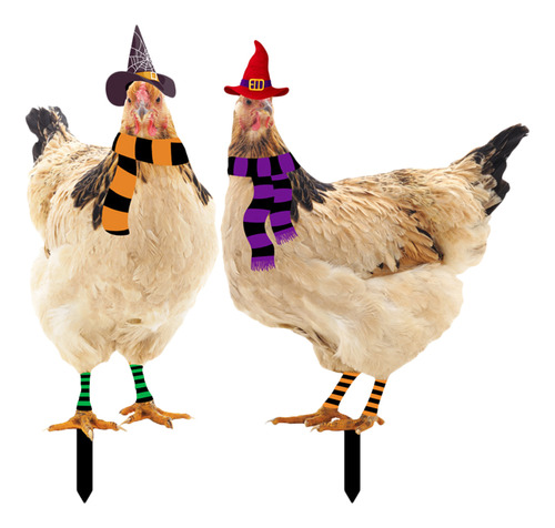 Hen Chicks Stakes, Decoración De Gallina Para Halloween, Pil