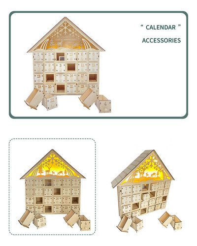 Lk Casa De Madera Led Navidad Decorar Calendario De Adviento