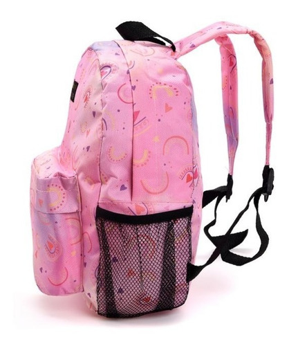 Imagen 3 de 5 de Mochila Escolar Estampa Rainbow 17 Pulgadas Klub Mode