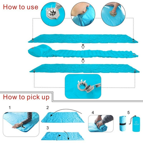Colchoneta Hinchable Para Dormir Acampar Colchoneta Inflable